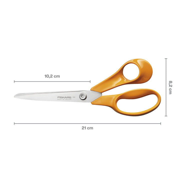 Dimension of Fiskars Classic Universal scissors in cm