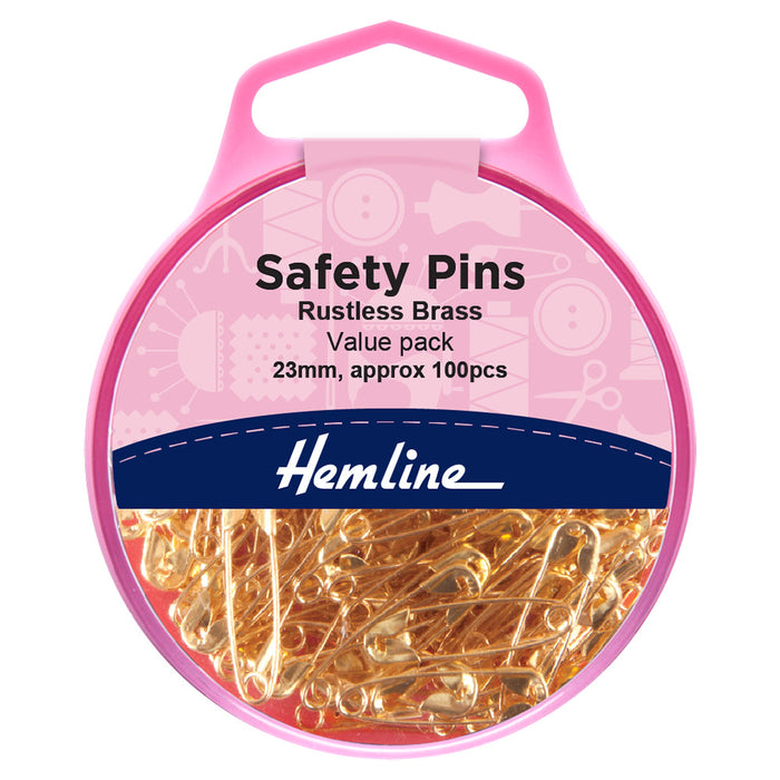 Small Brass Safety Pins | Value Pack of 100 from Jaycotts Sewing Supplies