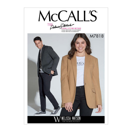 McCall's Sewing Pattern 7818 Unisex Jacket from Jaycotts Sewing Supplies