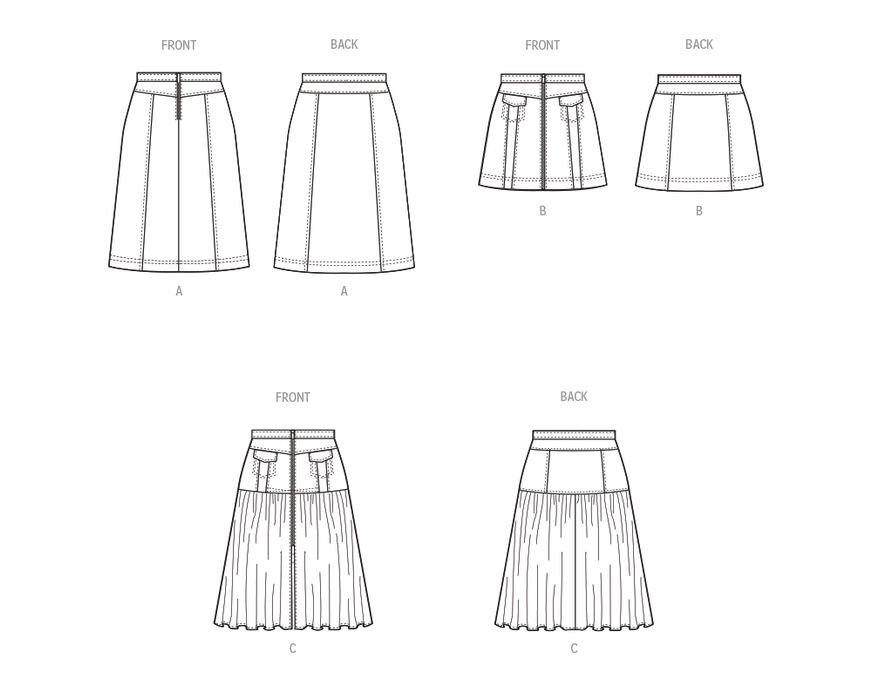 McCall's sewing pattern 8390 Women's Skirts from Jaycotts Sewing Supplies