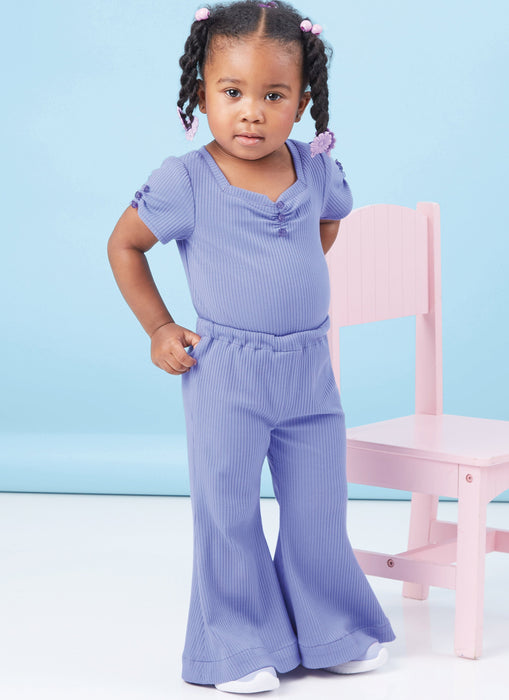 McCall's sewing pattern 8394 Toddlers' Knit Bodysuits and Pants from Jaycotts Sewing Supplies