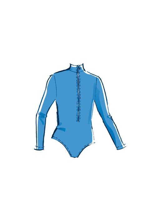 McCall's sewing pattern 8395 Children's Rash Guard Bodysuit, Top, Shorts and Bikini from Jaycotts Sewing Supplies