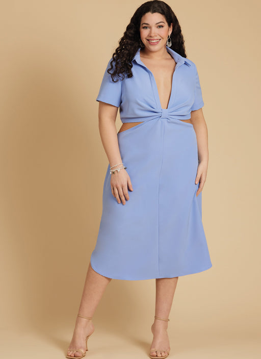 McCall's sewing pattern 8404 Knotted shirt dress from Jaycotts Sewing Supplies