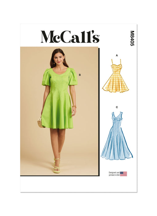 McCall's sewing pattern 8405 Fit and Flare Dress from Jaycotts Sewing Supplies