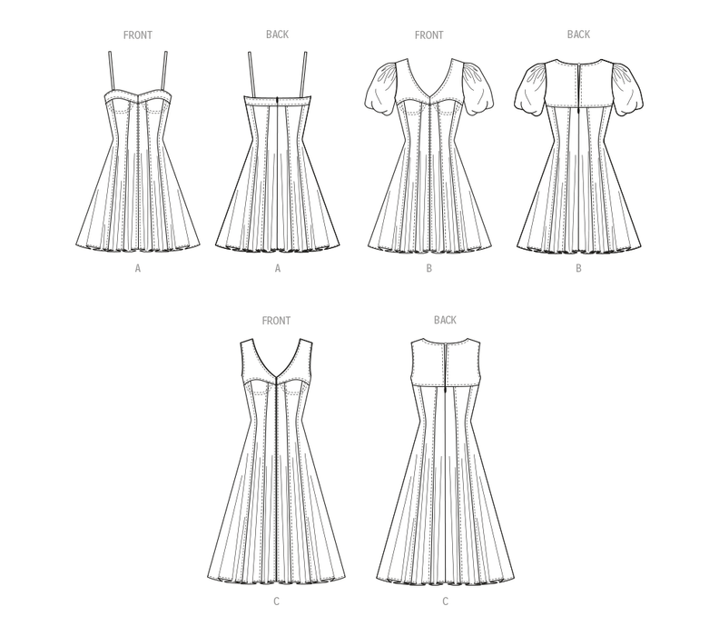 McCall's sewing pattern 8405 Fit and Flare Dress from Jaycotts Sewing Supplies