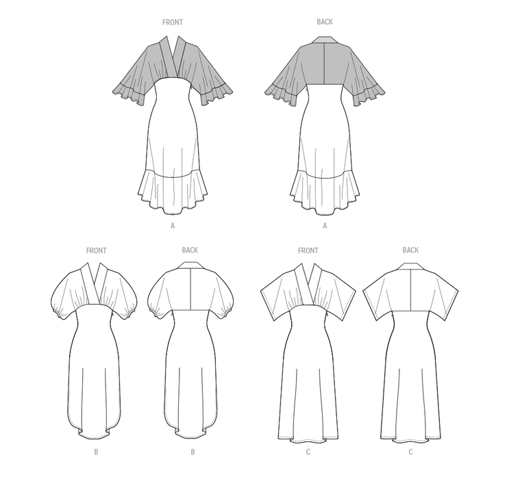 McCall's sewing pattern 8406 Empire Waist Dress from Jaycotts Sewing Supplies