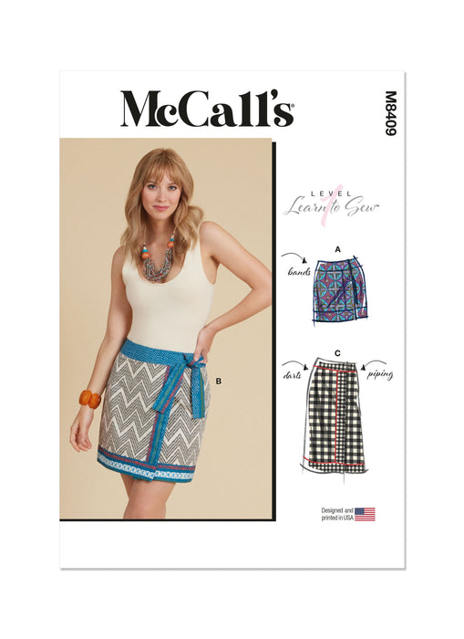 McCall's sewing pattern 8409 Wrap Skirts from Jaycotts Sewing Supplies
