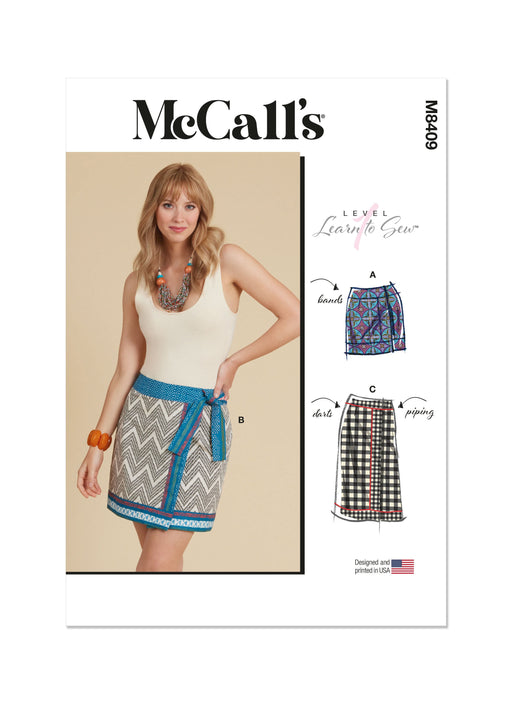 McCall's sewing pattern 8409 Wrap Skirts from Jaycotts Sewing Supplies