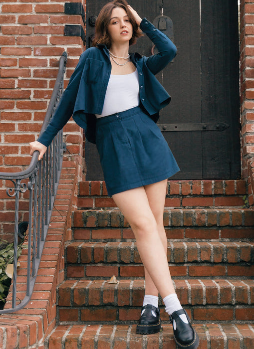 McCall's sewing pattern 8410 Shirt and Mini Skirt by Brandi Joan from Jaycotts Sewing Supplies