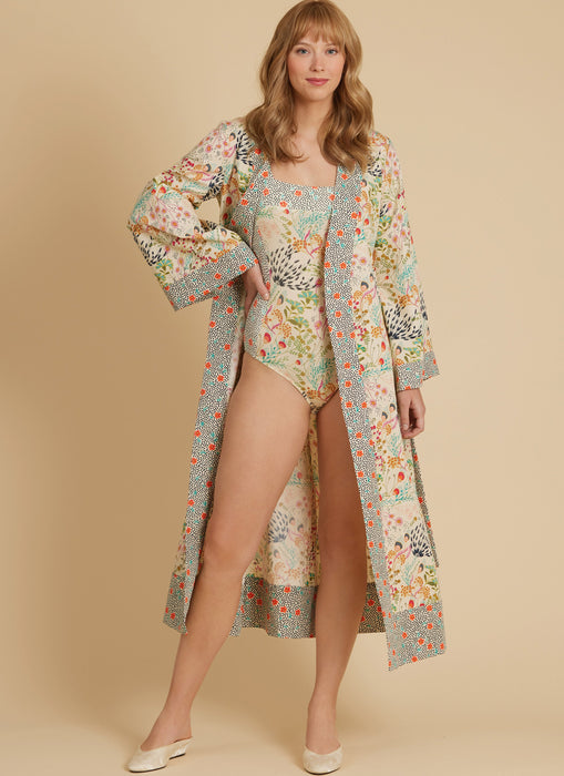 McCall's sewing pattern 8411 Bodysuit, Robe, Shorts and Pants from Jaycotts Sewing Supplies