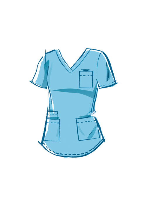 McCall's sewing pattern 8421 Knit Scrub Tops, Pants, Jogger and Cap from Jaycotts Sewing Supplies