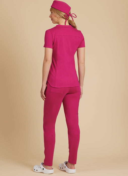 McCall's sewing pattern 8421 Knit Scrub Tops, Pants, Jogger and Cap from Jaycotts Sewing Supplies