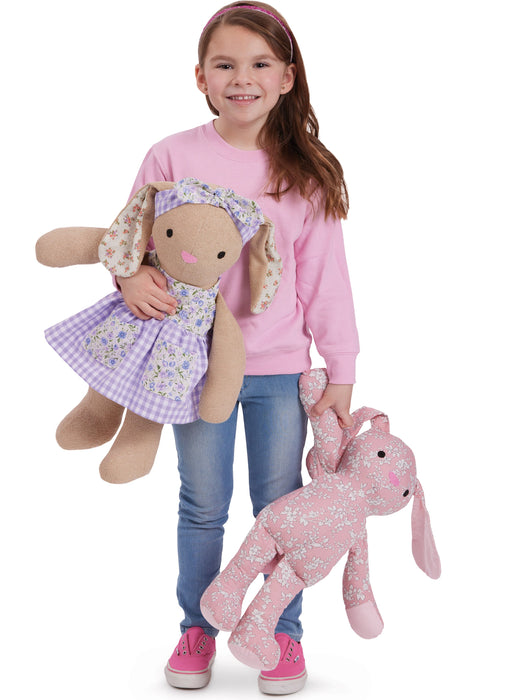 McCall's sewing pattern 8422 Plush Bear, Bunny and Mouse with Clothes from Jaycotts Sewing Supplies