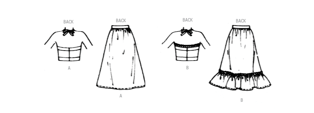 McCall's sewing pattern M8429 Misses' Top and Skirt by Laura Ashley from Jaycotts Sewing Supplies