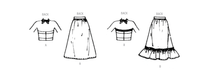McCall's sewing pattern M8429 Misses' Top and Skirt by Laura Ashley from Jaycotts Sewing Supplies