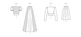McCall's sewing pattern M8431 Misses' Top and Skirt from Jaycotts Sewing Supplies