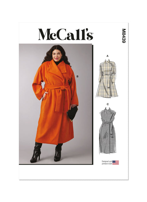 McCall's sewing pattern M8439 Women's Coats and Vest from Jaycotts Sewing Supplies