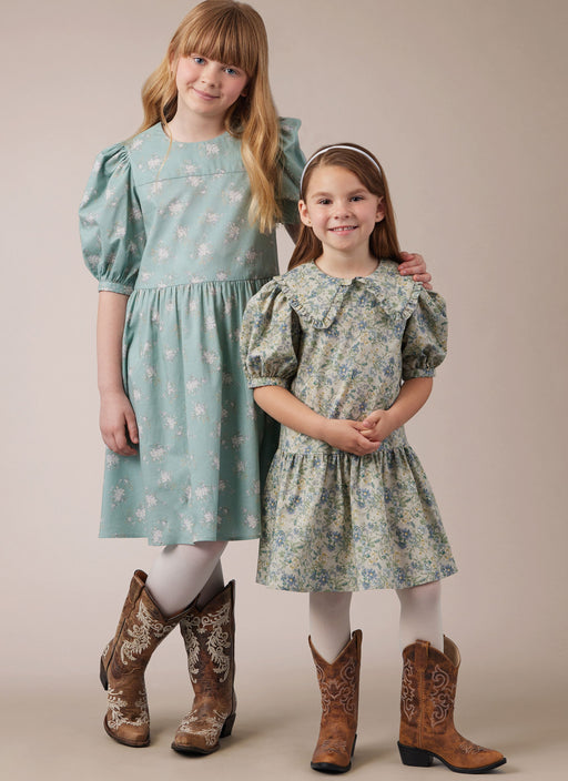 McCall's sewing pattern M8444 Children's and Girls' Dresses from Jaycotts Sewing Supplies