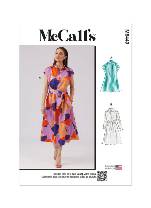 McCall's Sewing Pattern 8449 Dresses and Sash from Jaycotts Sewing Supplies