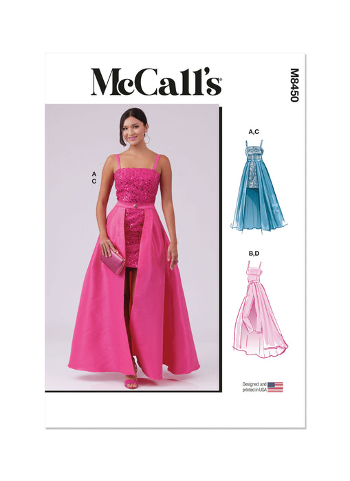 McCall's Sewing Pattern 8450 Dress, Jumpsuit and Overskirt from Jaycotts Sewing Supplies