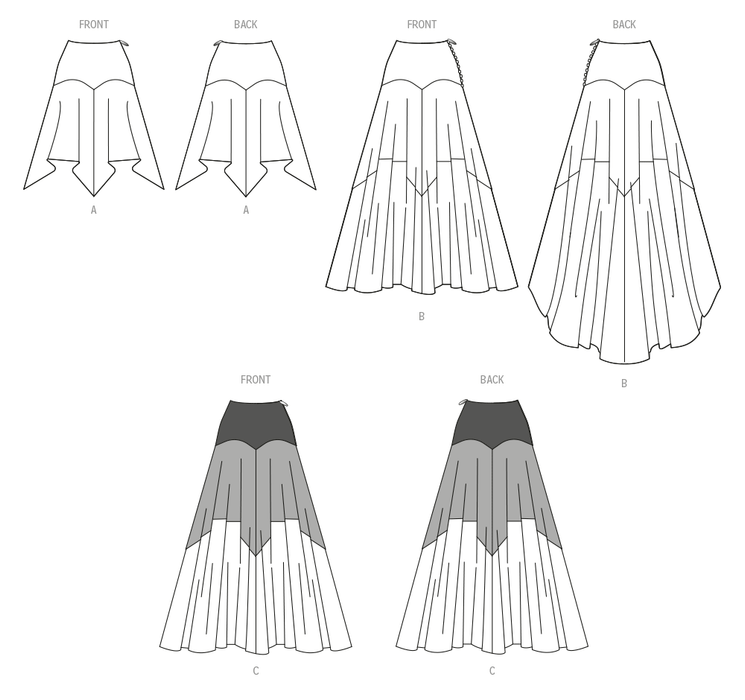 McCall's Sewing Pattern 8453 Skirt In Two Lengths from Jaycotts Sewing Supplies
