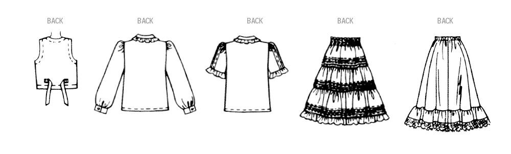 McCall's Sewing Pattern 8463 Blouse, Vest, Skirt and Petticoat by Laura Ashley from Jaycotts Sewing Supplies