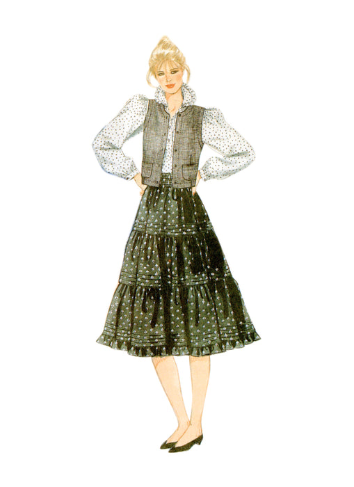 McCall's Sewing Pattern 8463 Blouse, Vest, Skirt and Petticoat by Laura Ashley from Jaycotts Sewing Supplies