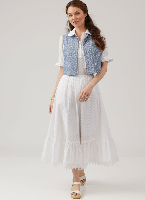 McCall's Sewing Pattern 8463 Blouse, Vest, Skirt and Petticoat by Laura Ashley from Jaycotts Sewing Supplies