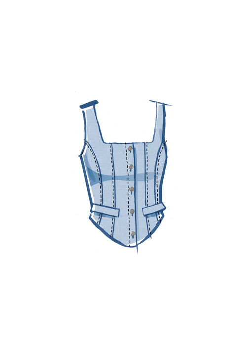 McCall's Sewing Pattern 8478 Misses' Corset Tops from Jaycotts Sewing Supplies