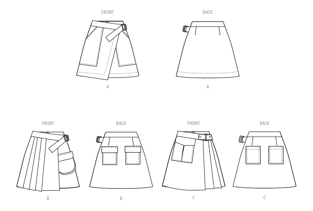 McCall's Sewing Pattern 8479 Misses' Wrap Skirts from Jaycotts Sewing Supplies