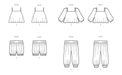McCall's Sewing Pattern 8488 Toddlers' Knit Tops, Shorts and Pants from Jaycotts Sewing Supplies