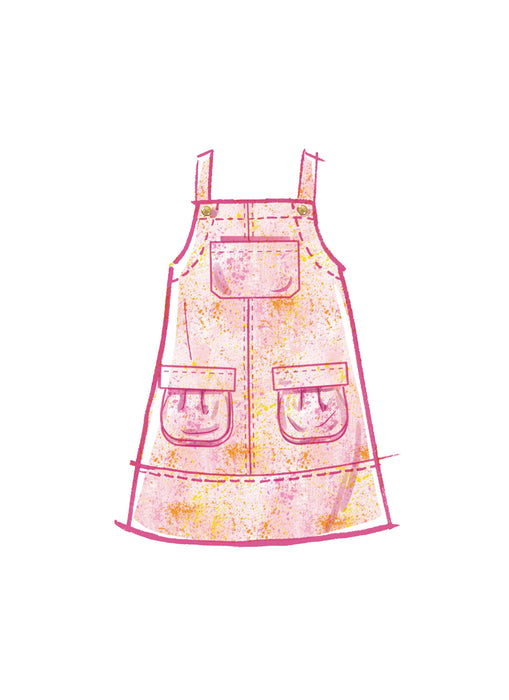 McCall's Sewing Pattern 8489 Girls' Pinafore and Overalls from Jaycotts Sewing Supplies