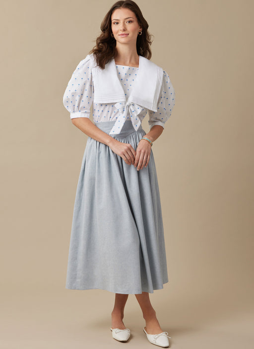 McCall's sewing pattern 8540 Eighties Top and Skirt by Laura Ashley from Jaycotts Sewing Supplies