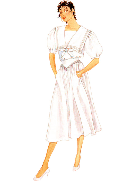 McCall's sewing pattern 8540 Eighties Top and Skirt by Laura Ashley from Jaycotts Sewing Supplies