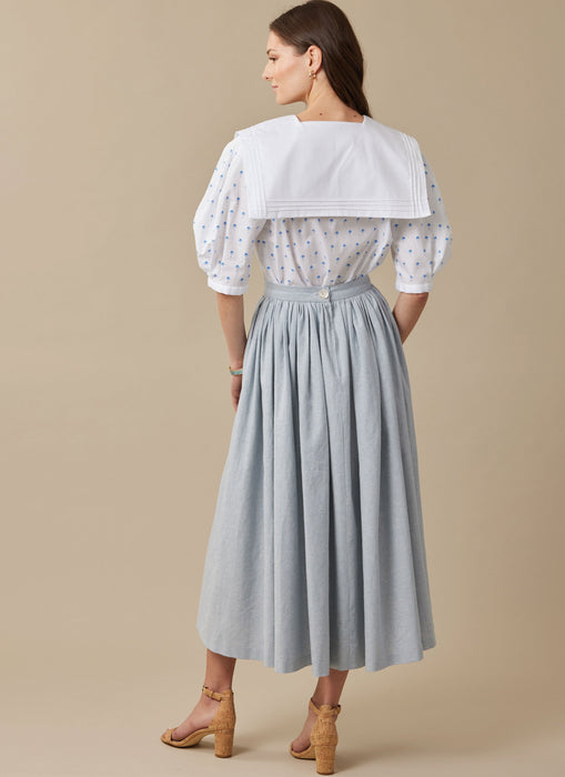 McCall's sewing pattern 8540 Eighties Top and Skirt by Laura Ashley from Jaycotts Sewing Supplies