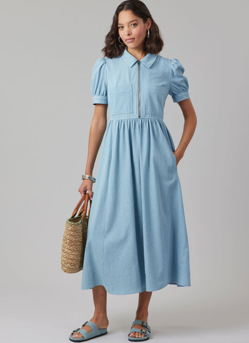 McCall's sewing pattern 8553 Zip front dress from Jaycotts Sewing Supplies