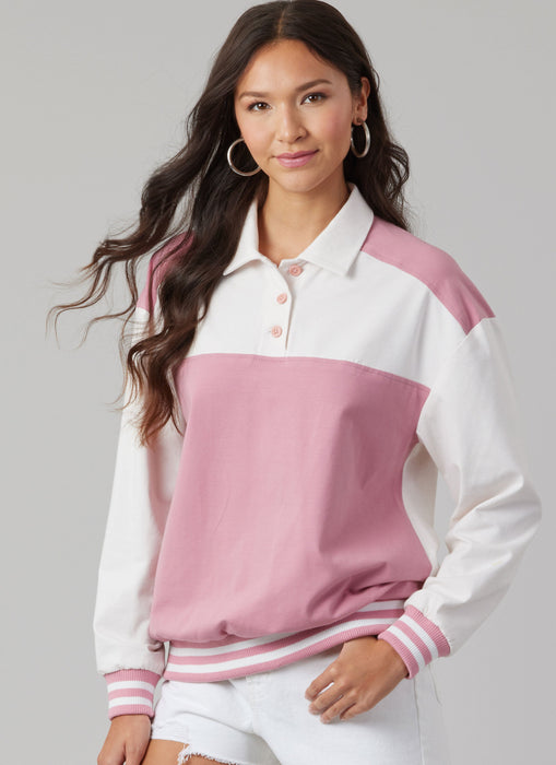 McCall's sewing pattern 8564 Unisex Knit Pullover Tops from Jaycotts Sewing Supplies