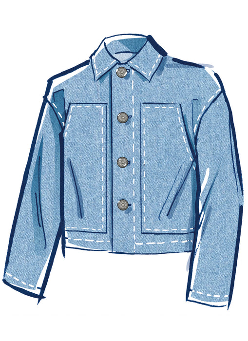 McCall's sewing pattern 8565 Unisex Jacket with Collar Variations from Jaycotts Sewing Supplies
