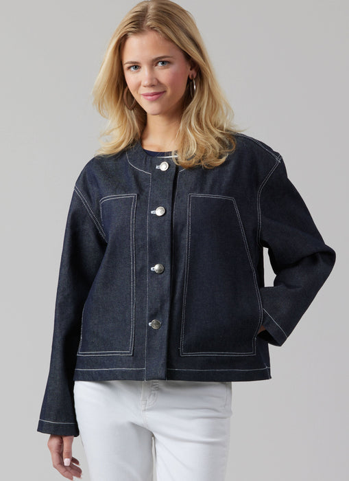 McCall's sewing pattern 8565 Unisex Jacket with Collar Variations from Jaycotts Sewing Supplies
