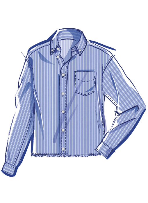 McCall's sewing pattern 8566 Unisex Shirt in Three Lengths from Jaycotts Sewing Supplies