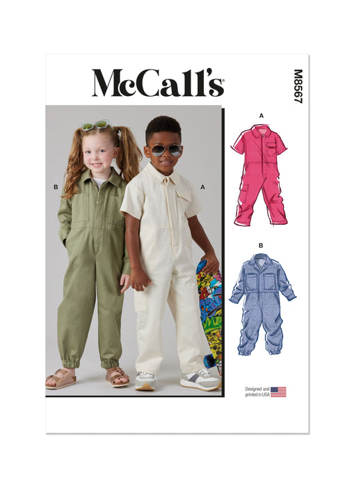McCall's sewing pattern 8567 Children's Jumpsuit from Jaycotts Sewing Supplies