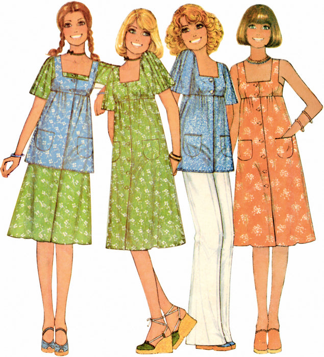 McCall's sewing pattern 8570 Vintage McCall's 1970's Laura Ashley dress, jumper and top from Jaycotts Sewing Supplies