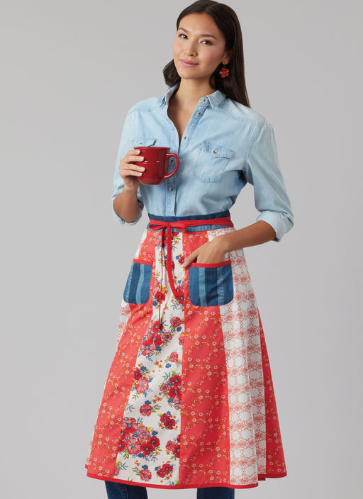 McCall's sewing pattern 8572 Wraparound A-line aprons from Jaycotts Sewing Supplies