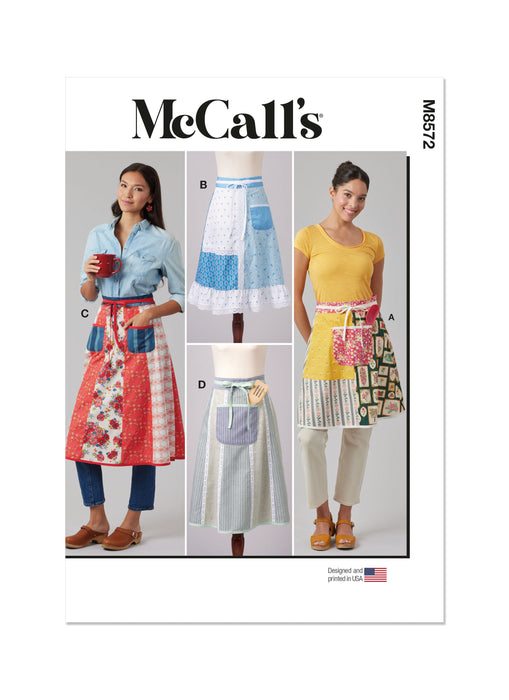 McCall's sewing pattern 8572 Wraparound A-line aprons from Jaycotts Sewing Supplies