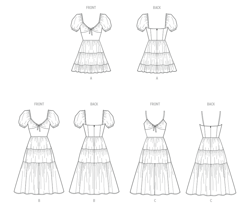 McCall's Sewing Pattern 8575 Dress with Sleeve and Length Variations from Jaycotts Sewing Supplies