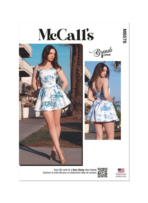 McCall's Sewing Pattern 8578 Ballerina Mini Dress by Brandi Joan from Jaycotts Sewing Supplies
