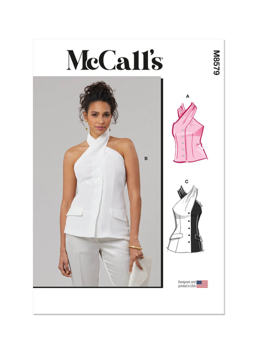 McCall's Sewing Pattern 8579 Halter Top in Two Lengths from Jaycotts Sewing Supplies