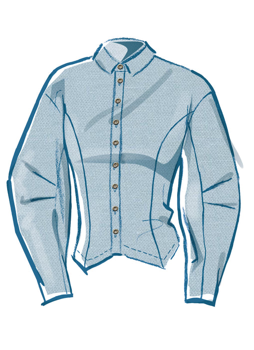 McCall's Sewing Pattern 8580 Ladies Fitted Shirt in Two Lengths from Jaycotts Sewing Supplies