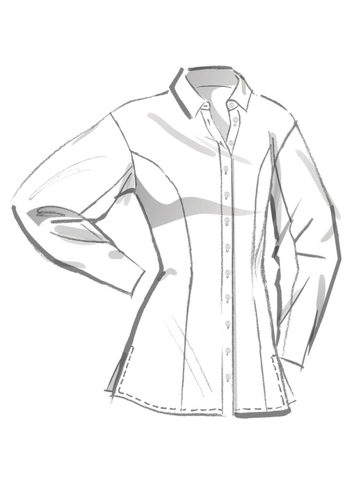 McCall's Sewing Pattern 8580 Ladies Fitted Shirt in Two Lengths from Jaycotts Sewing Supplies
