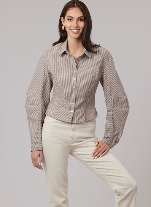 McCall's Sewing Pattern 8580 Ladies Fitted Shirt in Two Lengths from Jaycotts Sewing Supplies